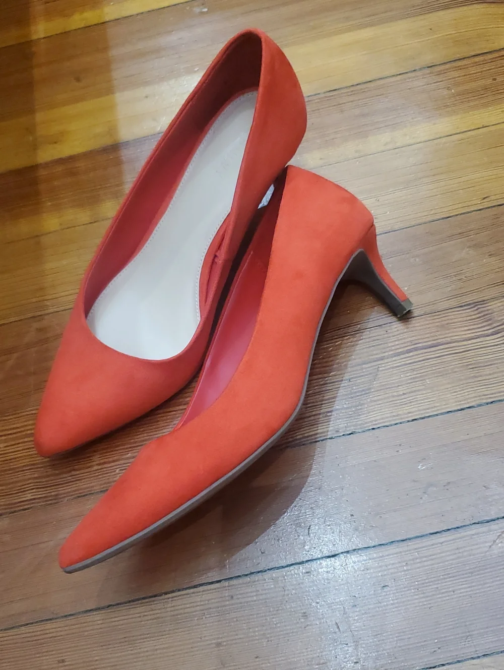 Faux Suede Kitten Heel
